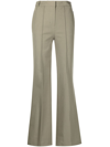 Jonathan Simkhai High-waist Bootcut Trousers In Birch