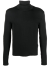 Walter Van Beirendonck Ribbed Roll-neck Jumper In Schwarz