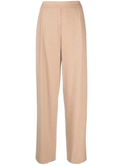 Vince Elasticated Straight-leg Trousers In H Pecan