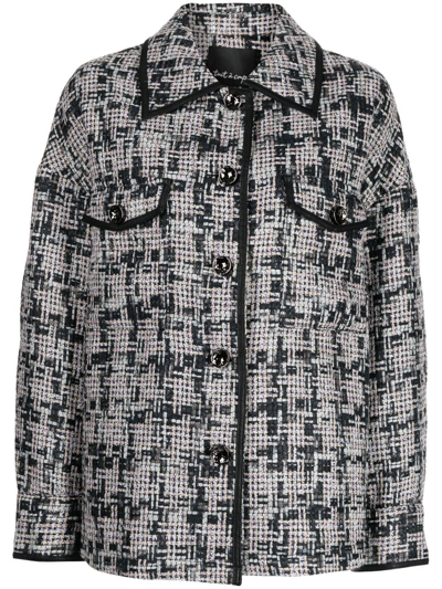Tout A Coup Tweed Button-down Jacket In Grau