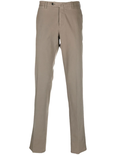 Pt Torino Mid-rise Slim-cut Chinos In Nude