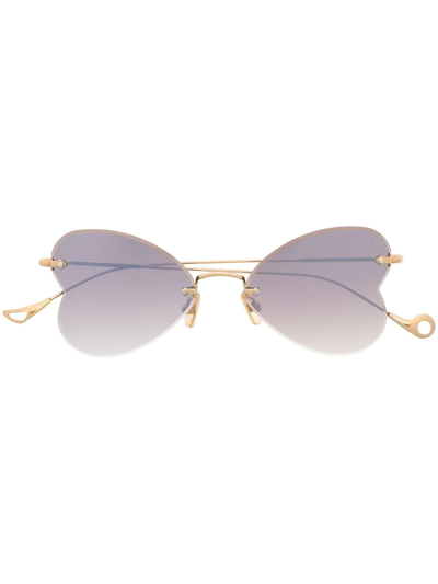 Eyepetizer Greta Butterfly-shape Sunglasses In Gold