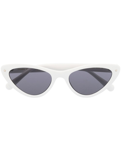 Chiara Ferragni Cat-eye Frame Sunglasses In Vk6ir White