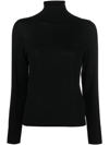 Allude Black Wool Turtleneck In Blau