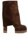 Casadei Woman Ankle Boots Brown Size 8 Leather In Braun