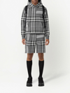 BURBERRY STRIPED CHECK-PATTERN HOODIE