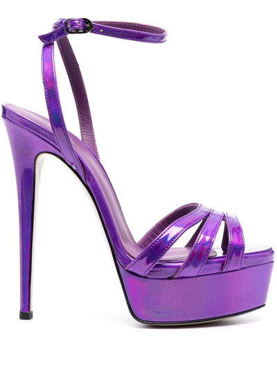Le Silla Lola Platform-sole 150mm Sandals In Violett