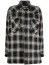 Washington Dee Cee Check-pattern Beaded Shirt-jacket In Schwarz