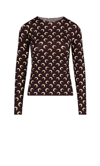 Marine Serre Fitted Moon Print Mock Neck Top