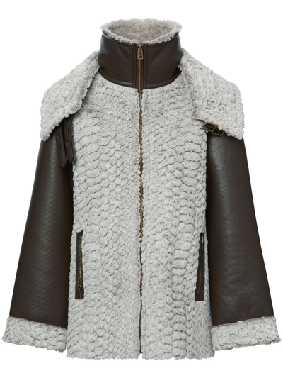 Unreal Fur Synergy Snake-effect Faux-fur Jacket In Grey