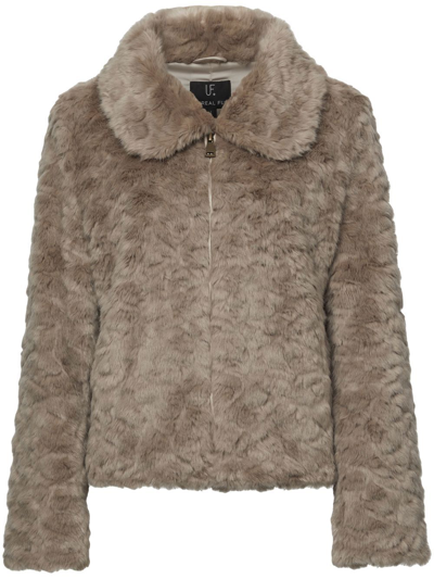 Unreal Fur Mystique Faux-fur Cropped Jacket In Brown