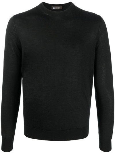 Colombo Crew Neck Long-sleeved Jumper In Black