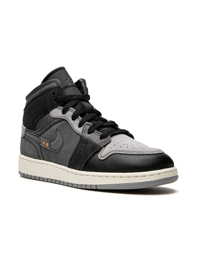 Jordan Kids' Air  1 Mid Se Craft Sneakers In Black