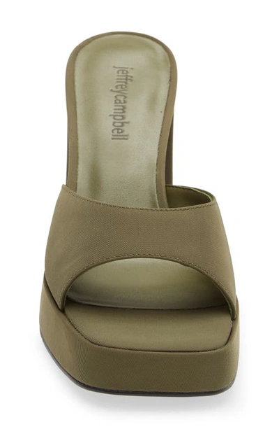 Jeffrey Campbell Ninety Platform Sandal In Khaki Faille