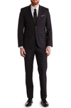 SOUL OF LONDON TWO-PIECE CHECK TWO-BUTTON STRETCH WOVEN SUIT