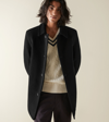 Cole Haan Men's Wool Car Coat - Black Size Large In Black