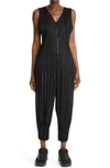 Issey Miyake Black Fluffy Basics Jumpsuit In Black