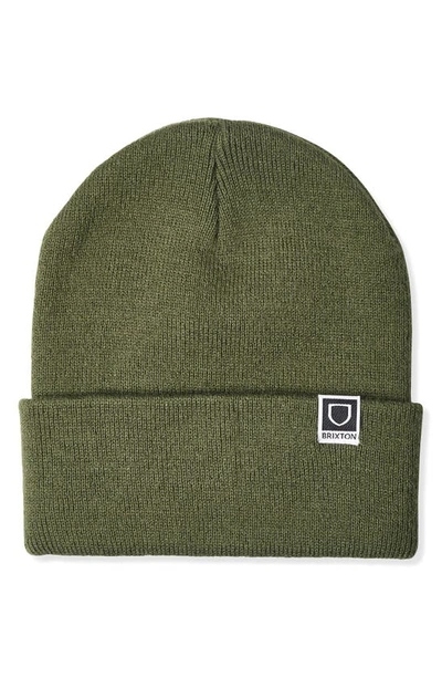 Brixton Harbor Beta Watch Cap Beanie In Military Olive