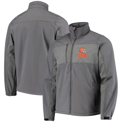 Dunbrooke Graphite Cleveland Browns Circle Zephyr Softshell Full-zip Jacket