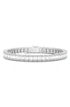 Hautecarat Emerald Cut Lab Created Diamond Tennis Bracelet In 14k White Gold