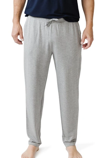 Cozy Earth Tie Waist Stretch Knit Pyjama Trousers In Heather Grey