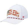 47 '47 WHITE PITTSBURGH STEELERS HITCH STARS AND STRIPES TRUCKER ADJUSTABLE HAT