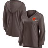 Fanatics Branded Brown Cleveland Browns Jumper V-neck Pullover Hoodie In Brown