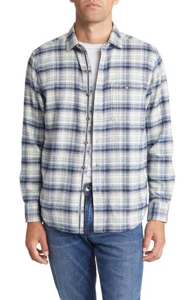 Tommy Bahama Twice As Nice Plaid Flannel Button-up Overshirt In Continental