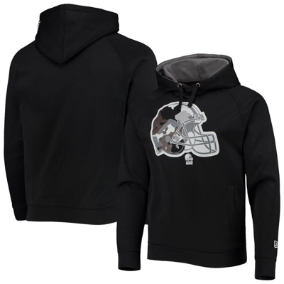 New Era Black Cleveland Browns Training Collection Raglan Pullover Hoodie