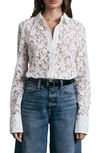 Rag & Bone Yvette Lace Button-down Shirt In Ivory