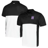UNDER ARMOUR UNDER ARMOUR BLACK/WHITE NORTHWESTERN WILDCATS GREEN BLOCKED POLO PERFORMANCE POLO