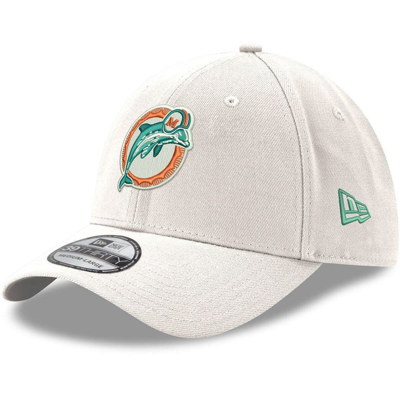 New Era White Miami Dolphins Throwback Logo Iced Ii 39thirty Flex Hat