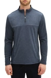 Robert Barakett Milligan Long Sleeve Half Zip Sweater In Navy
