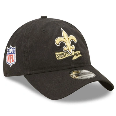 New Era Kids' Youth  Black New Orleans Saints 2022 Sideline Adjustable 9twenty Hat