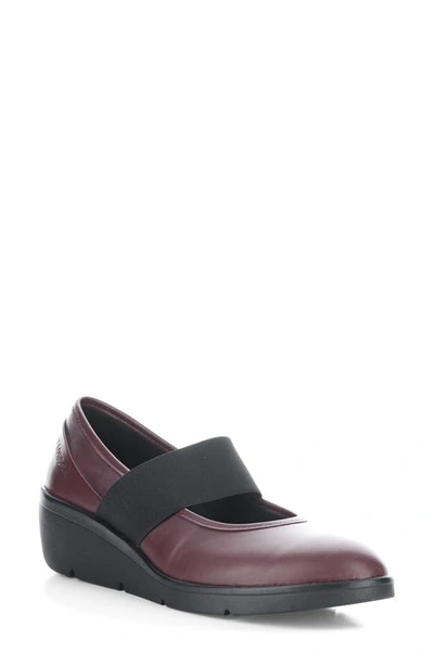 Fly London Dakota Mary Jane Wedge In Bordeaux Dakota