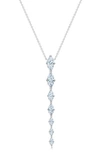 Crislu Oppulent Drops Y-necklace In Platinum