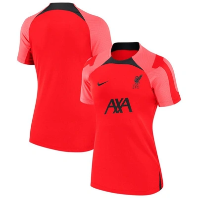 Nike Liverpool Fc Strike  Women's Dri-fit Short-sleeve Soccer Top In Red