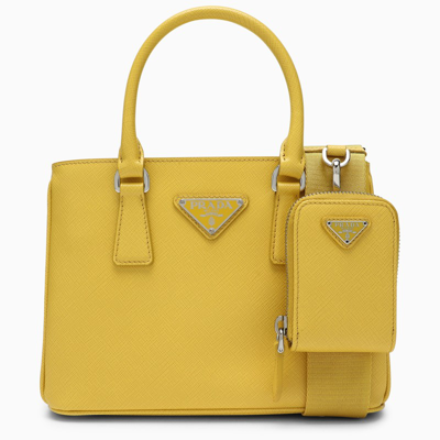 Prada Sun-coloured Saffiano Leather  Holiday Bag In Yellow