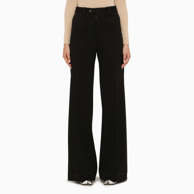 Maison Margiela Black Wool Blend Bell-bottom Trousers