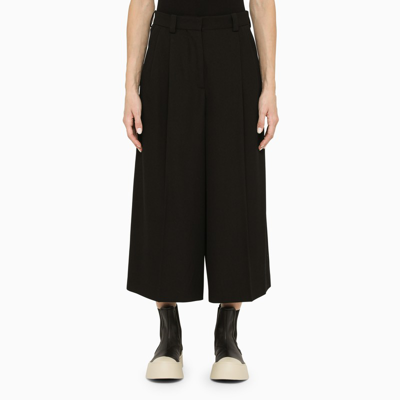 Marni Cropped Black Wool Trousers