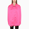 The Andamane Satin-finish Long-sleeve Shirt In Pink