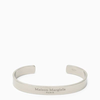Maison Margiela Silver Logo Bracelet In Metal