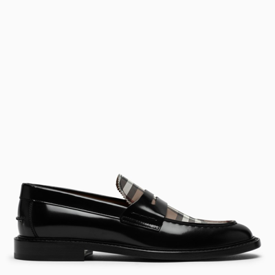 Burberry Black Leather Croftwood Loafers