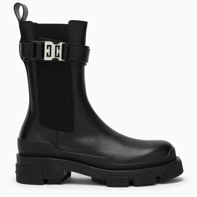 Givenchy Terra Leather Chelsea Boots In Black