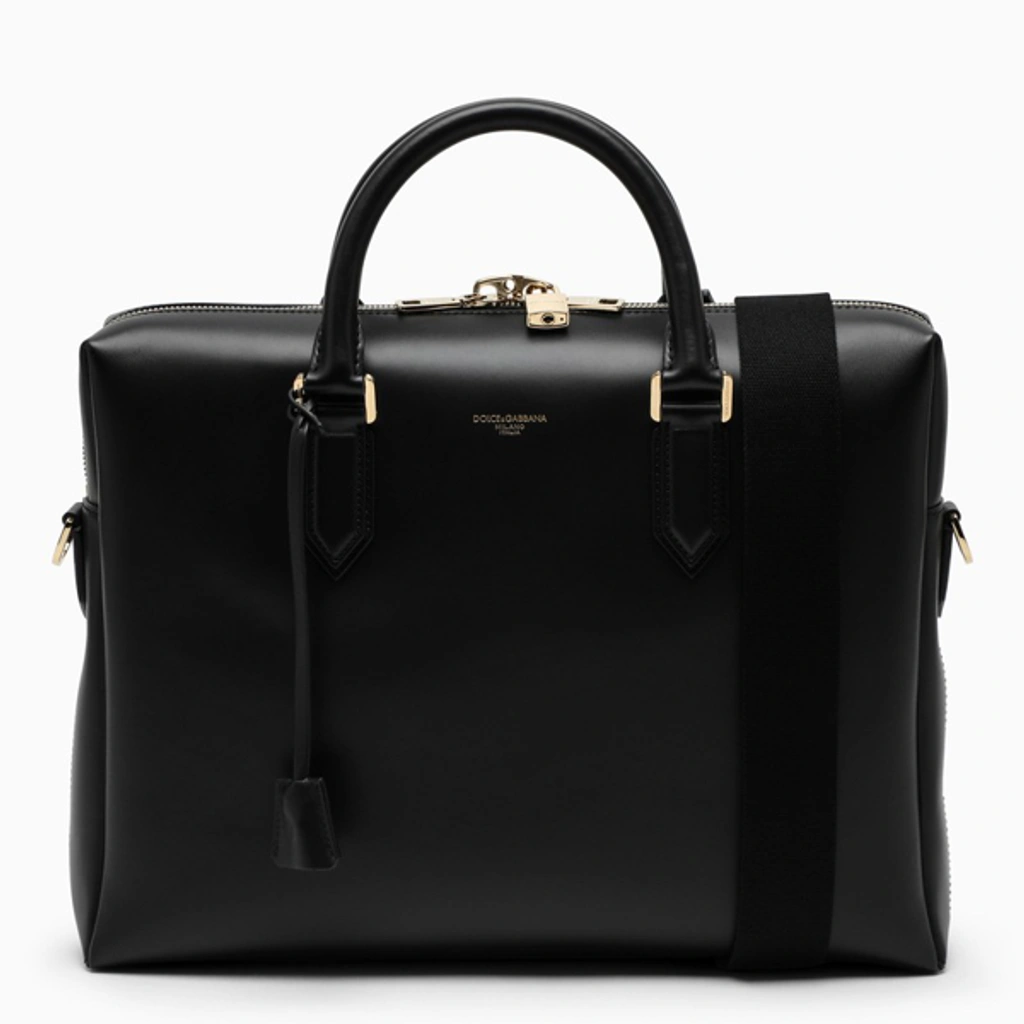 バッグ DOLCE&GABBANA Black Leather Briefcase Calfskin briefcase in Black for Men | Dolce&Gabbana® US