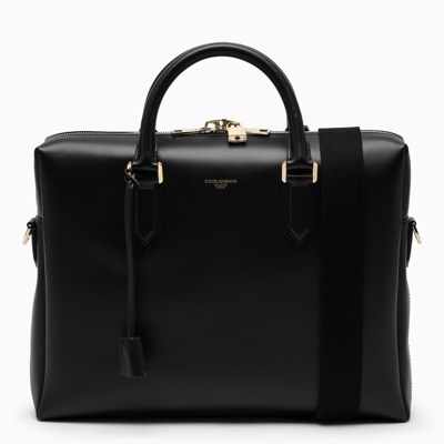 Dolce & Gabbana Black Leather Briefcase