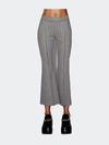 Rosetta Getty Pull On Cropped Flare Pant In Grey