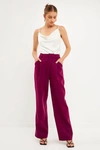 Endless Rose Classic Pleated Suit Trousers In Berry Violet