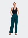 Endless Rose High Waisted Wide Leg Trousers In Green
