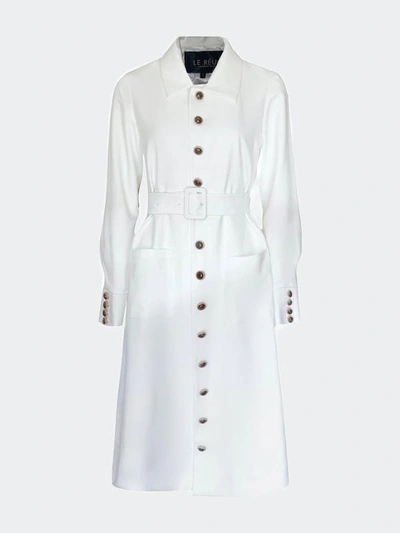 Le Réussi Monique Coat In White